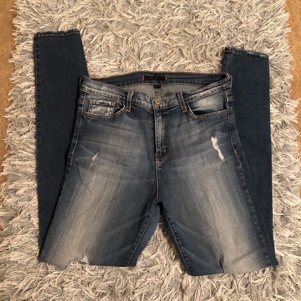 Flying Monkey high waisted distressed skinny jeans